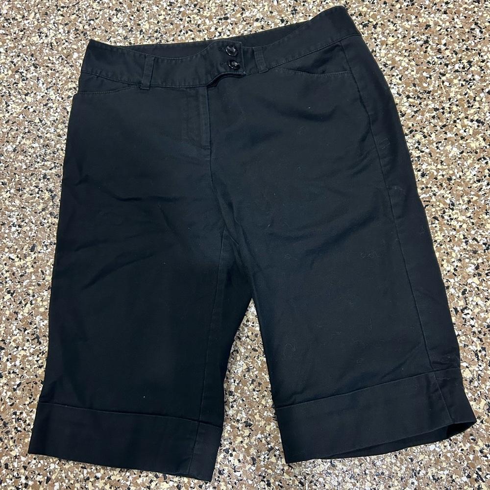 💝 Ann Taylor Curvy  Bermuda Shorts Sz 8 Black